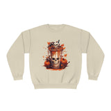 Pumpkin Spice Skull Halloween Crewneck Sweatshirt