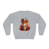 Pumpkin Spice Skull Halloween Crewneck Sweatshirt