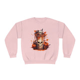 Pumpkin Spice Skull Halloween Crewneck Sweatshirt