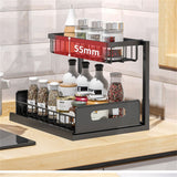 Under Sink Organizer Pull Out Cabinet 2-Tier Bathroom Kitchen Organizer