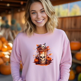 Pumpkin Spice Skull Halloween Crewneck Sweatshirt