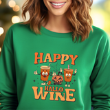 Happy Hallo Wine Crewneck Sweatshirt