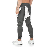 Men's Cotton Sweatpants with Towel Rack and Cell Phone Pocket