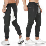 Men's Cotton Sweatpants with Towel Rack and Cell Phone Pocket