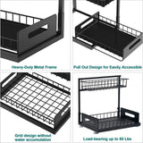 Under Sink Organizer Pull Out Cabinet 2-Tier Bathroom Kitchen Organizer