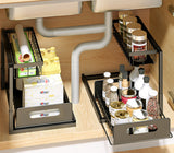 Under Sink Organizer Pull Out Cabinet 2-Tier Bathroom Kitchen Organizer