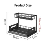 Under Sink Organizer Pull Out Cabinet 2-Tier Bathroom Kitchen Organizer