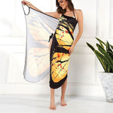 Sexy Butterfly Print Beach Cover Up