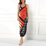 Sexy Butterfly Print Beach Cover Up