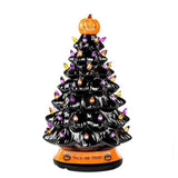 Hand-Painted Black Ceramic Halloween Tree