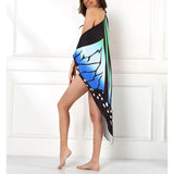 Sexy Butterfly Print Beach Cover Up