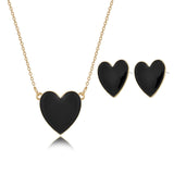 Fashion:  Heart Pendant Necklace with Earrings Set