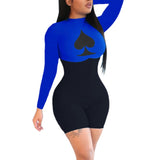 Queen of Spades Bodycon Romper Jumpsuit