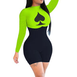 Queen of Spades Bodycon Romper Jumpsuit