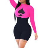 Queen of Spades Bodycon Romper Jumpsuit