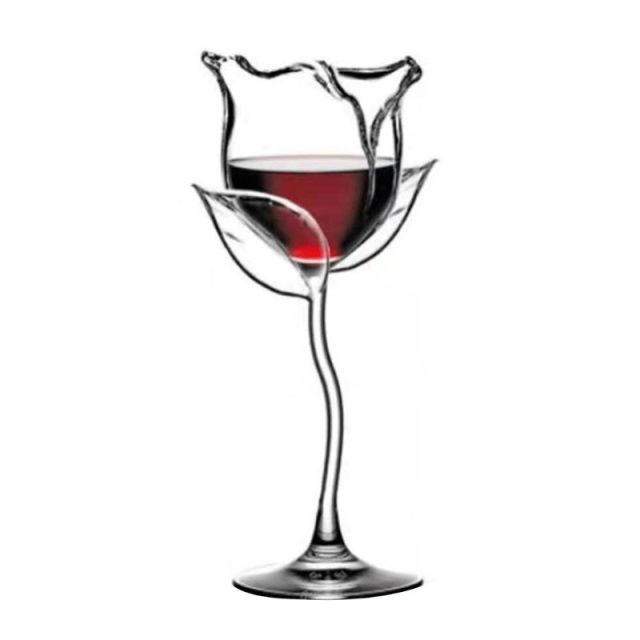 Rose Flower Wine Glass – Tonys Finest