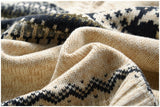 Men's Jacquard Half Zip Polo Sweater