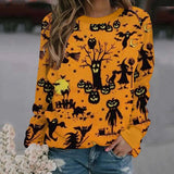 Halloween Oversized Long Sleeve Top