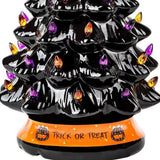 Hand-Painted Black Ceramic Halloween Tree
