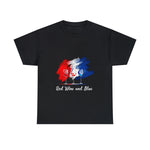 Red, Blue and Wine Independence Day T-shirt