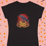 Jack-o'-lantern and Crow Halloween T-Shirt