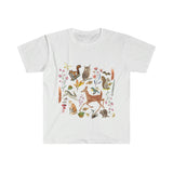 Cottage core Wildlife Animals Botanical T-Shirt Design By Tony's Finest
