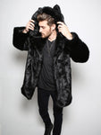 Men's Faux Fur Coat with Bear Ears