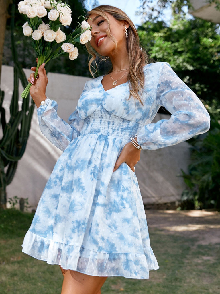 Long Sleeve Blue Clouds Summer Dress Tonys Finest Long Sleeve Blue Clouds Summer Dress Tonys Finest