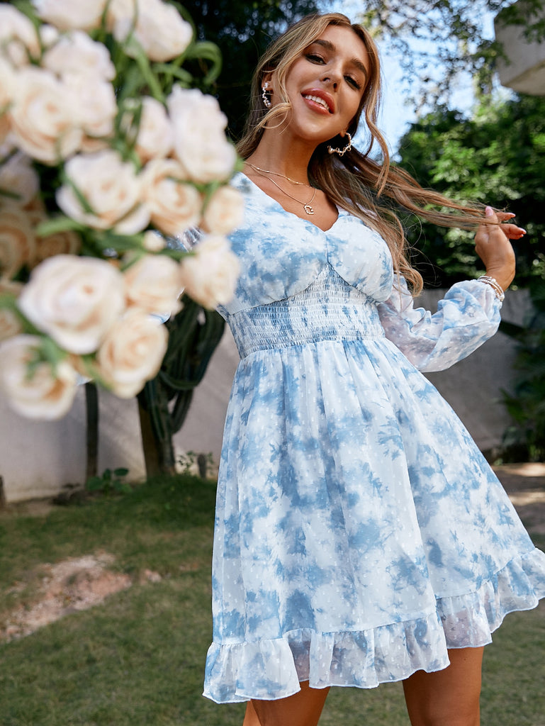 Long Sleeve Blue Clouds Summer Dress Tonys Finest Long Sleeve Blue Clouds Summer Dress Tonys Finest