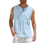Men's Lace Up Pullover Shirt