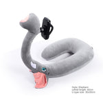Hands Free Animal Neck Pillow With Mobile Phone Holder