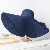 Women's Oversized Wide Brim Foldable Sun Beach Hat