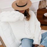 Autumn Winter Knitted Knotted Sweater