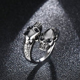 Halloween Cool Stainless Steel Skull Head Ring Punk Men Jewelry Finger Ring for Men