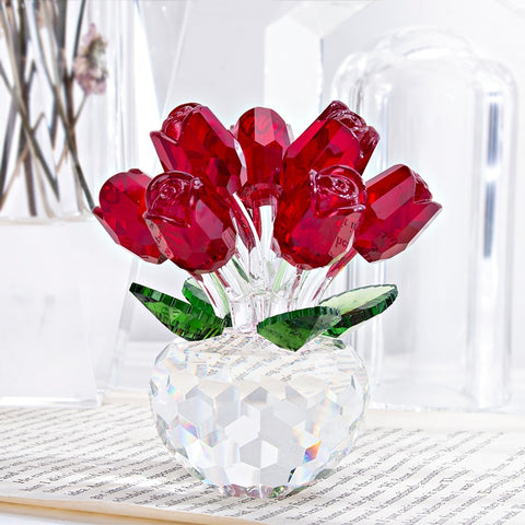 Decor :  Crystal Red Rose Bouquet