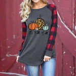 Halloween Leopard Pumpkin Print T-Shirt