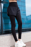 Long Leggings Shorts 2-in-1 with Pocket