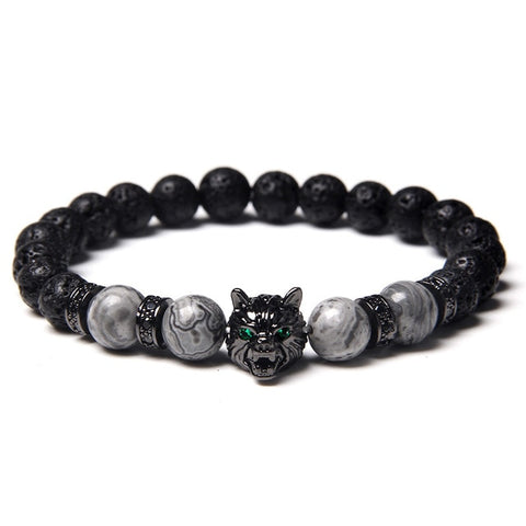 Silver matte Wolf bracelet | ЯR