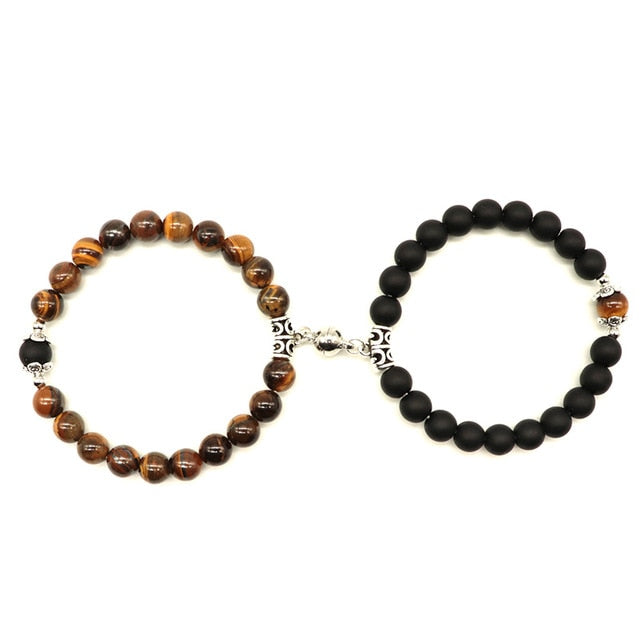 2-pc/set Eternal Magnetic Couple Stone Bracelet – Tonys Finest