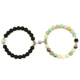 2-pc/set Eternal Magnetic Couple Stone Bracelet