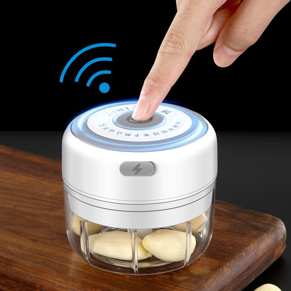 Electric Vegetable Chopper 3 Blades Garlic Crusher Mini Wireless