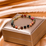 Multicolor Tiger Eye Beads Crystal Bracelets
