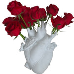 White Heart Shape Flower Vase