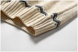 Men's Jacquard Half Zip Polo Sweater