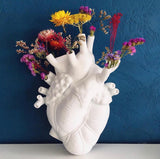 White Heart Shape Flower Vase